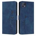 For Motorola Moto G50 5G Skin Feel Heart Pattern Leather Phone Case(Blue) - 1