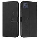 For Motorola Moto G50 5G Skin Feel Heart Pattern Leather Phone Case(Black) - 1