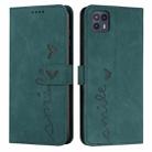 For Motorola Moto G50 5G Skin Feel Heart Pattern Leather Phone Case(Green) - 1