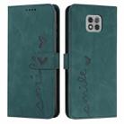 For Motorola Moto G Power 2021 Skin Feel Heart Pattern Leather Phone Case(Green) - 1