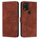 For Motorola Moto G Stylus 2021 5G Skin Feel Heart Pattern Leather Phone Case(Brown) - 1