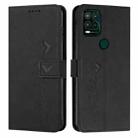 For Motorola Moto G Stylus 2021 5G Skin Feel Heart Pattern Leather Phone Case(Black) - 1