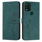 For Motorola Moto G Stylus 2021 5G Skin Feel Heart Pattern Leather Phone Case(Green) - 1