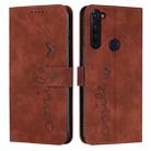 For Motorola Moto G Stylus 2022 4G Skin Feel Heart Pattern Leather Phone Case(Brown) - 1