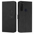 For Motorola Moto G Stylus 2022 4G Skin Feel Heart Pattern Leather Phone Case(Black) - 1