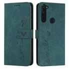 For Motorola Moto G Stylus 2022 4G Skin Feel Heart Pattern Leather Phone Case(Green) - 1