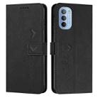 For Motorola Moto G31/G41 Skin Feel Heart Pattern Leather Phone Case(Black) - 1