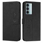 For Motorola Moto G200 Skin Feel Heart Pattern Leather Phone Case(Black) - 1