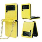 For Samsung Galaxy Z Flip3 5G Crocodile Texture Folding Phone Case(Yellow) - 1