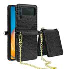 For Samsung Galaxy Z Flip3 5G Crocodile Texture Folding Phone Case(Black) - 1