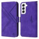 For Samsung Galaxy S22 5G RFID Geometric Line Flip Leather Phone Case(Purple) - 1