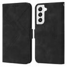 For Samsung Galaxy S22 5G RFID Geometric Line Flip Leather Phone Case(Black) - 1