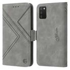 For Samsung Galaxy A03s 166mm RFID Geometric Line Flip Leather Phone Case(Grey) - 1