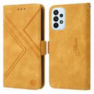 For Samsung Galaxy A23 4G RFID Geometric Line Flip Leather Phone Case(Yellow) - 1