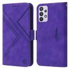 For Samsung Galaxy A32 5G RFID Geometric Line Flip Leather Phone Case(Purple) - 1