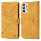 For Samsung Galaxy A32 5G RFID Geometric Line Flip Leather Phone Case(Yellow) - 1