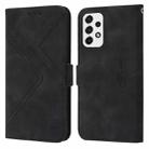 For Samsung Galaxy A53 5G RFID Geometric Line Flip Leather Phone Case(Black) - 1