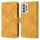 For Samsung Galaxy A52s 5G / A52 5G RFID Geometric Line Flip Leather Phone Case(Yellow) - 1