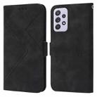 For Samsung Galaxy A52s 5G / A52 5G RFID Geometric Line Flip Leather Phone Case(Black) - 1