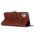 For Samsung Galaxy A32 5G Skin Feel Heart Pattern Leather Phone Case(Brown) - 4