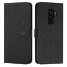 For Samsung Galaxy S9+ Skin Feel Heart Pattern Leather Phone Case(Black) - 1