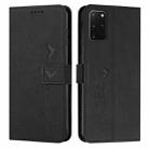 For Samsung Galaxy S20+ Skin Feel Heart Pattern Leather Phone Case(Black) - 1