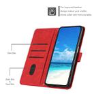 For OPPO A93 4G/F17 Pro Skin Feel Heart Pattern Leather Phone Case(Red) - 6