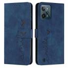 For OPPO Realme C31 4G Skin Feel Heart Pattern Leather Phone Case(Blue) - 1