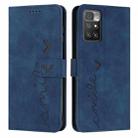 For Xiaomi Redmi 10 Skin Feel Heart Pattern Leather Phone Case(Blue) - 1