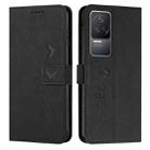 For Xiaomi Redmi K50/K50 Pro Skin Feel Heart Pattern Leather Phone Case(Black) - 1