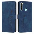 For Xiaomi Redmi Note 8 Skin Feel Heart Pattern Leather Phone Case(Blue) - 1