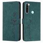 For Xiaomi Redmi Note 8 Skin Feel Heart Pattern Leather Phone Case(Green) - 1