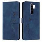 For Xiaomi Redmi Note 8 Pro Skin Feel Heart Pattern Leather Phone Case(Blue) - 1