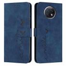 For Xiaomi Redmi Note 9T Skin Feel Heart Pattern Leather Phone Case(Blue) - 1