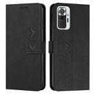 For Xiaomi Redmi Note 10 Pro Skin Feel Heart Pattern Leather Phone Case(Black) - 1