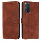 For Xiaomi Redmi Note 11 Pro Global Skin Feel Heart Pattern Leather Phone Case(Brown) - 1