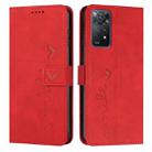 For Xiaomi Redmi Note 11 Pro Global Skin Feel Heart Pattern Leather Phone Case(Red) - 1