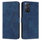 For Xiaomi Redmi Note 11 Pro Global Skin Feel Heart Pattern Leather Phone Case(Blue) - 1