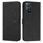 For Xiaomi Redmi Note 11 Pro Global Skin Feel Heart Pattern Leather Phone Case(Black) - 1