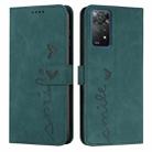 For Xiaomi Redmi Note 11 Pro Global Skin Feel Heart Pattern Leather Phone Case(Green) - 1