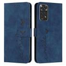For Xiaomi Redmi Note 11 Global Skin Feel Heart Pattern Leather Phone Case(Blue) - 1