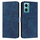 For Xiaomi Redmi Note 11e Skin Feel Heart Pattern Leather Phone Case(Blue) - 1