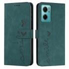 For Xiaomi Redmi Note 11e Skin Feel Heart Pattern Leather Phone Case(Green) - 1