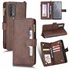 For OPPO Realme GT Master / K9 Litchi Texture Zipper Leather Phone Case(Brown) - 1