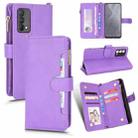 For OPPO Realme GT Master / K9 Litchi Texture Zipper Leather Phone Case(Purple) - 1