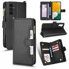 For Samsung Galaxy A13 5G Litchi Texture Zipper Leather Phone Case(Black) - 1