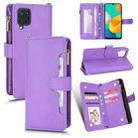 For Samsung Galaxy A23 4G / M22 4G Litchi Texture Zipper Leather Phone Case(Purple) - 1
