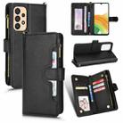 For Samsung Galaxy A33 5G Litchi Texture Zipper Leather Phone Case(Black) - 1