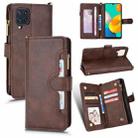 For Samsung Galaxy M32 4G Litchi Texture Zipper Leather Phone Case(Brown) - 1