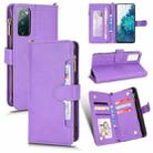 For Samsung Galaxy S20 FE 5G / 4G Litchi Texture Zipper Leather Phone Case(Purple) - 1